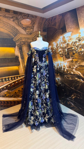 The Midnight Bloom Gown