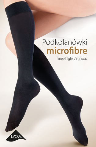 Gabriella Microfibre Knee Highs Nero