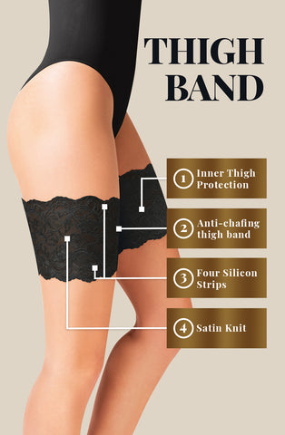 Gabriella Lace Thigh Band Black