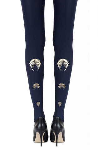 Zohara "What The Shell" Gold Print Tights