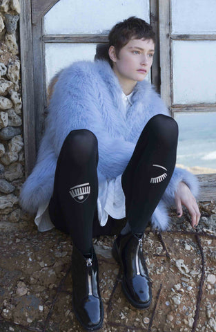 Zohara "Wink Wink" Black Tights